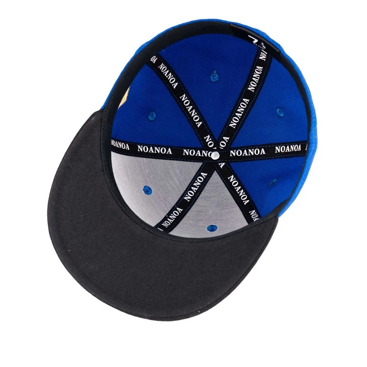 TCAP customize acrylic wool blend hat flat brim 6 panel fitted caps three-dimensional embroidery baseball hats
