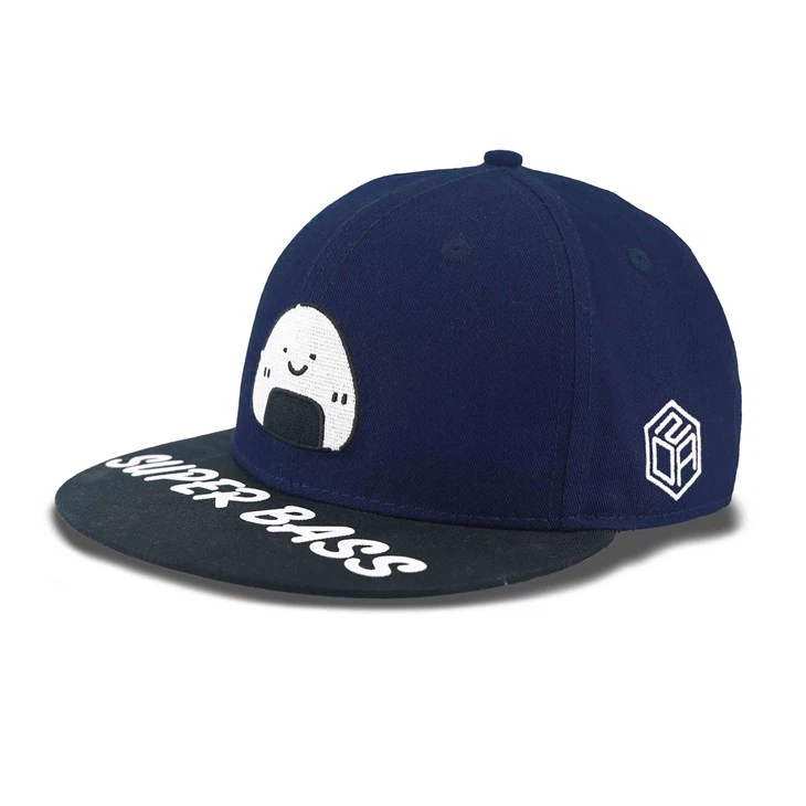 Cute Embroidery Pattern Deep Purple Fitted Cap